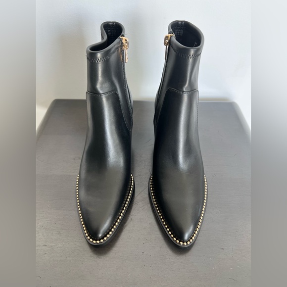 Coach Black Pell Leather Bootie size 6.5 - Picture 6 of 14